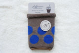 9-9009｜Organic cotton iced coffee socks, dot pattern