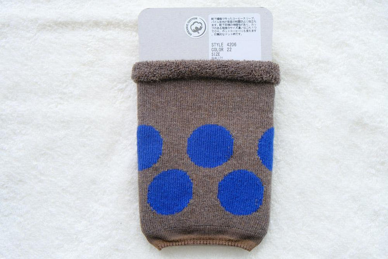 9-9009｜Organic cotton iced coffee socks, dot pattern