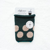 9-9009｜Organic cotton iced coffee socks, dot pattern