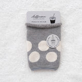 9-9009｜Organic cotton iced coffee socks, dot pattern