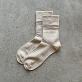 4-4019｜Wool Rubber Free Plain Socks