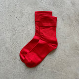 4-4019｜Wool Rubber Free Plain Socks