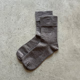 4-4019｜Wool Rubber Free Plain Socks