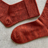 4-4019｜Wool Rubber Free Plain Socks