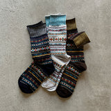 4-4022｜Wool Fair Isle Socks