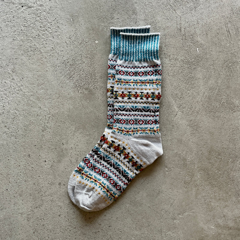 4-4022｜Wool Fair Isle Socks