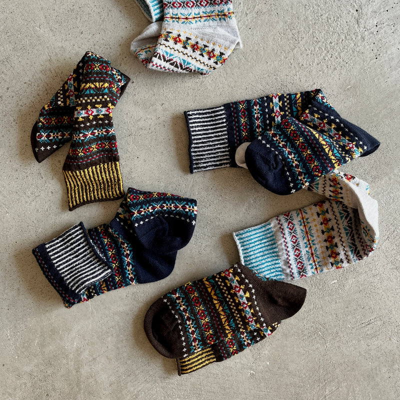 4-4022｜Wool Fair Isle Socks