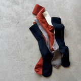 4-4020｜Wool Ribbed Knee Socks
