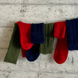 4-4025｜Mohair Wool Cable Pattern Socks