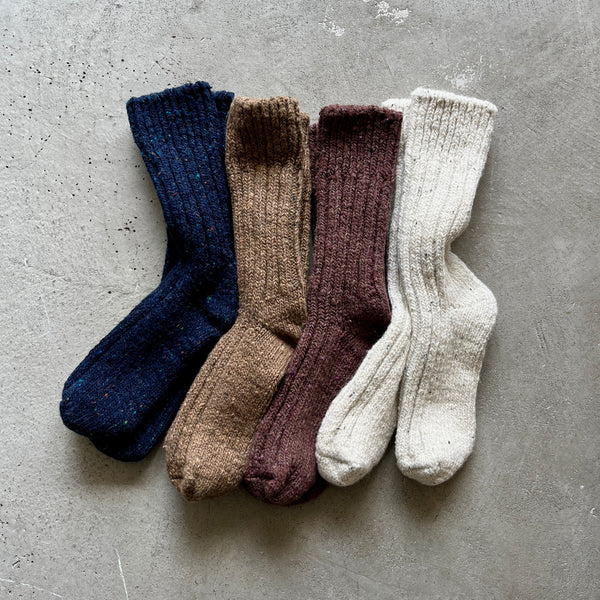 4-4029｜Recycled Wool Organic Cotton Low Gauge Socks
