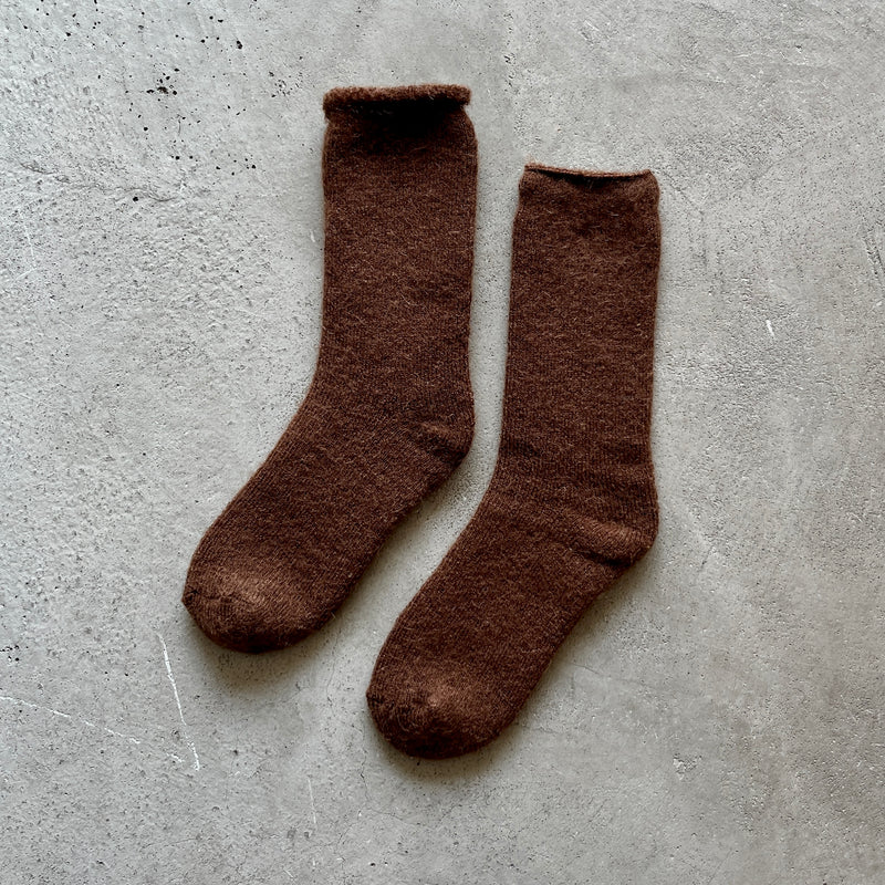 4-4024｜Mohair Wool Pile Socks
