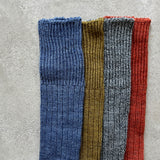 4-4021｜Wool Low Gauge Ribbed Knee Socks
