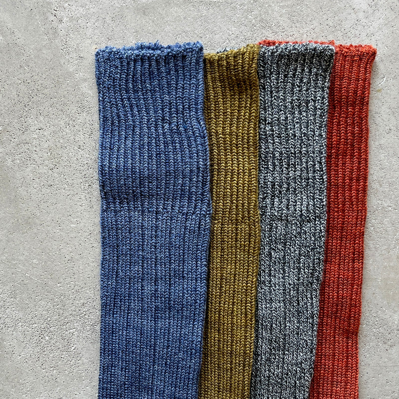 4-4021｜Wool Low Gauge Ribbed Knee Socks