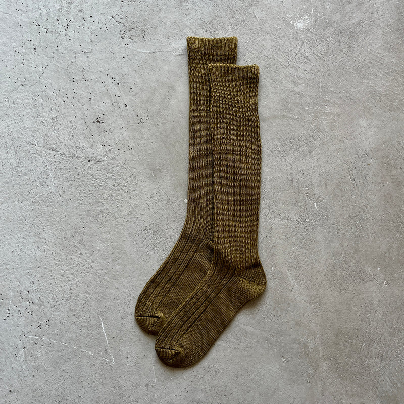 4-4021｜Wool Low Gauge Ribbed Knee Socks