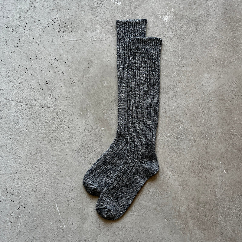 4-4021｜Wool Low Gauge Ribbed Knee Socks