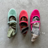 4-4028｜Wool Organic Cotton Snow Pattern Socks