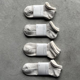 8-0025｜Cotton x linen layered rib ankle length