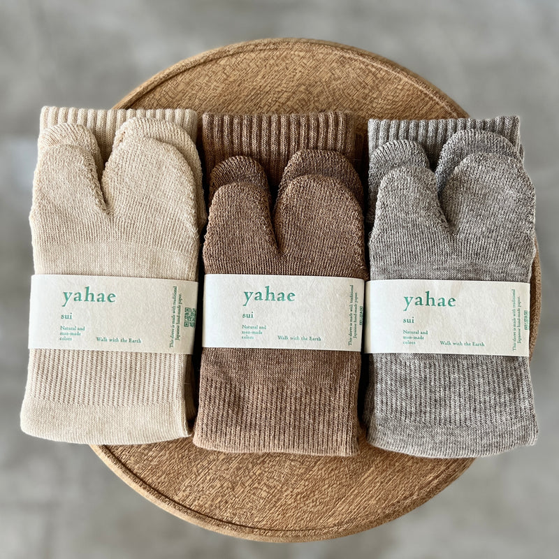 4-4008｜Organic Cotton Yak Pile Soles Tabi Socks