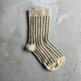 4-4023｜Organic Cotton Mohair Stripes Socks