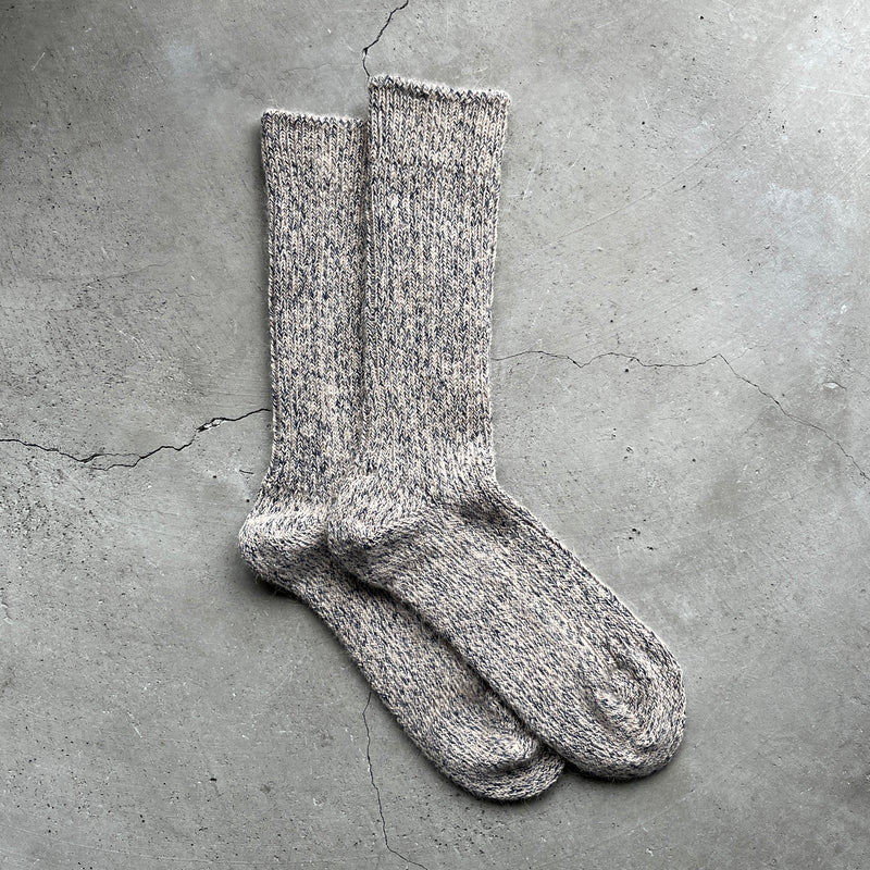 4-4026｜Alpaca Linen Ribbed Socks