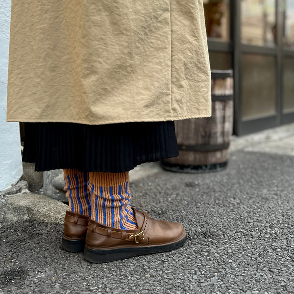 4-4023｜Organic Cotton Mohair Stripes Socks