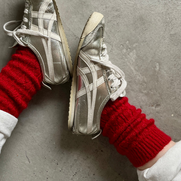 4-4025｜Mohair Wool Cable Pattern Socks