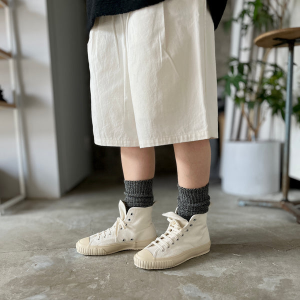 4-4021｜Wool Low Gauge Ribbed Knee Socks