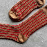4-4023｜Organic Cotton Mohair Stripes Socks