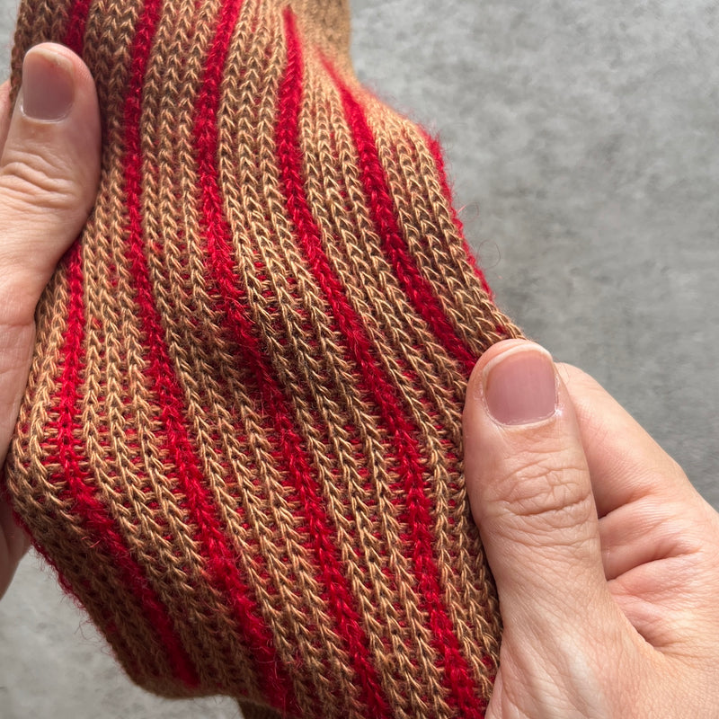 4-4023｜Organic Cotton Mohair Stripes Socks