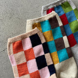 4-2016｜Organic Cotton Block Pattern Socks