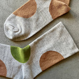4-2015｜Organic Cotton Rubber Free Asymmetry Dot Socks