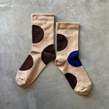 4-2015｜Organic Cotton Rubber Free Asymmetry Dot Socks