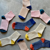 4-2003｜Organic Cotton Waffle Pattern Ankle Socks