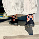 4-2016｜Organic Cotton Block Pattern Socks