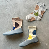 4-2015｜Organic Cotton Rubber Free Asymmetry Dot Socks