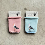 6-1009｜オーガニックコットン アイスコーヒーのくつした ウミネコ