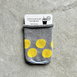 6-1008｜Organic Cotton Iced Coffee Socks - Big Dots