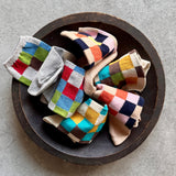 4-2016｜Organic Cotton Block Pattern Socks