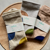 4-2015｜Organic Cotton Rubber Free Asymmetry Dot Socks