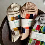 4-2016｜Organic Cotton Block Pattern Socks