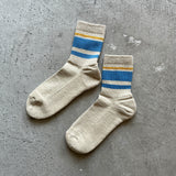 4-2018｜Organic Cotton Linen Pile Sole Line Socks