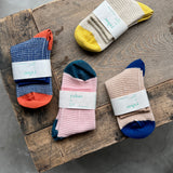 4-2003｜Organic Cotton Waffle Pattern Ankle Socks