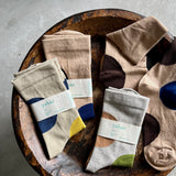 4-2015｜Organic Cotton Rubber Free Asymmetry Dot Socks