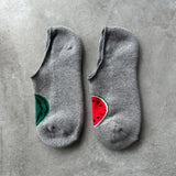 5-5009｜Organic Cotton Watermelon No Show Socks