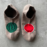 5-5009｜Organic Cotton Watermelon No Show Socks