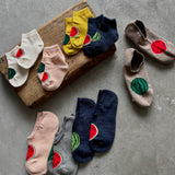 5-5013｜Organic Cotton Watermelon Pattern Socks For Baby