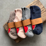 5-5009｜Organic Cotton Watermelon No Show Socks
