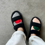 5-5009｜Organic Cotton Watermelon No Show Socks