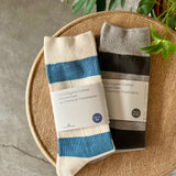8-0048｜Plain Border Socks