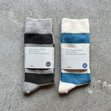 8-0048｜Plain Border Socks